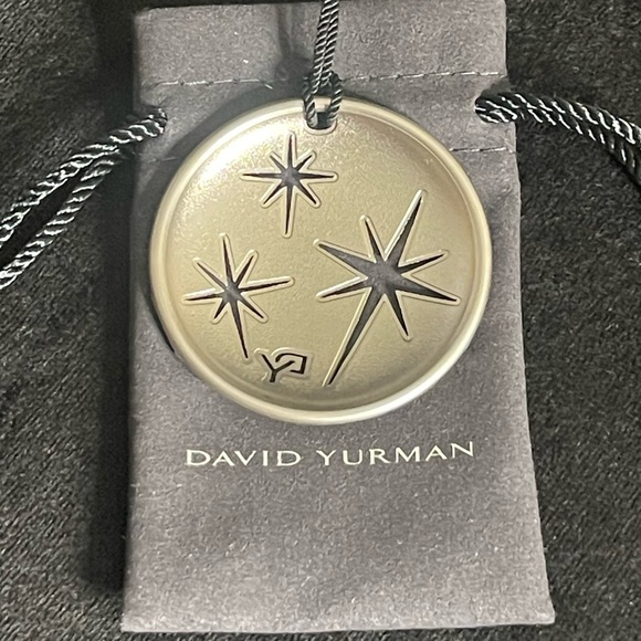 Authentic David Yurman Silver Ornaments On Embellished Cord w/ DY Pouch - Picture 5 of 6